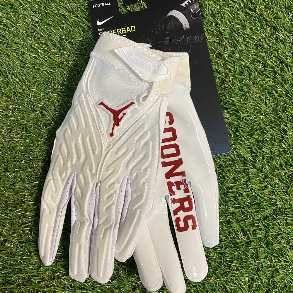 Nike Jordan Superbad 6.0 Oklahoma Sooners Size 4XL Football Gloves DX5199-135